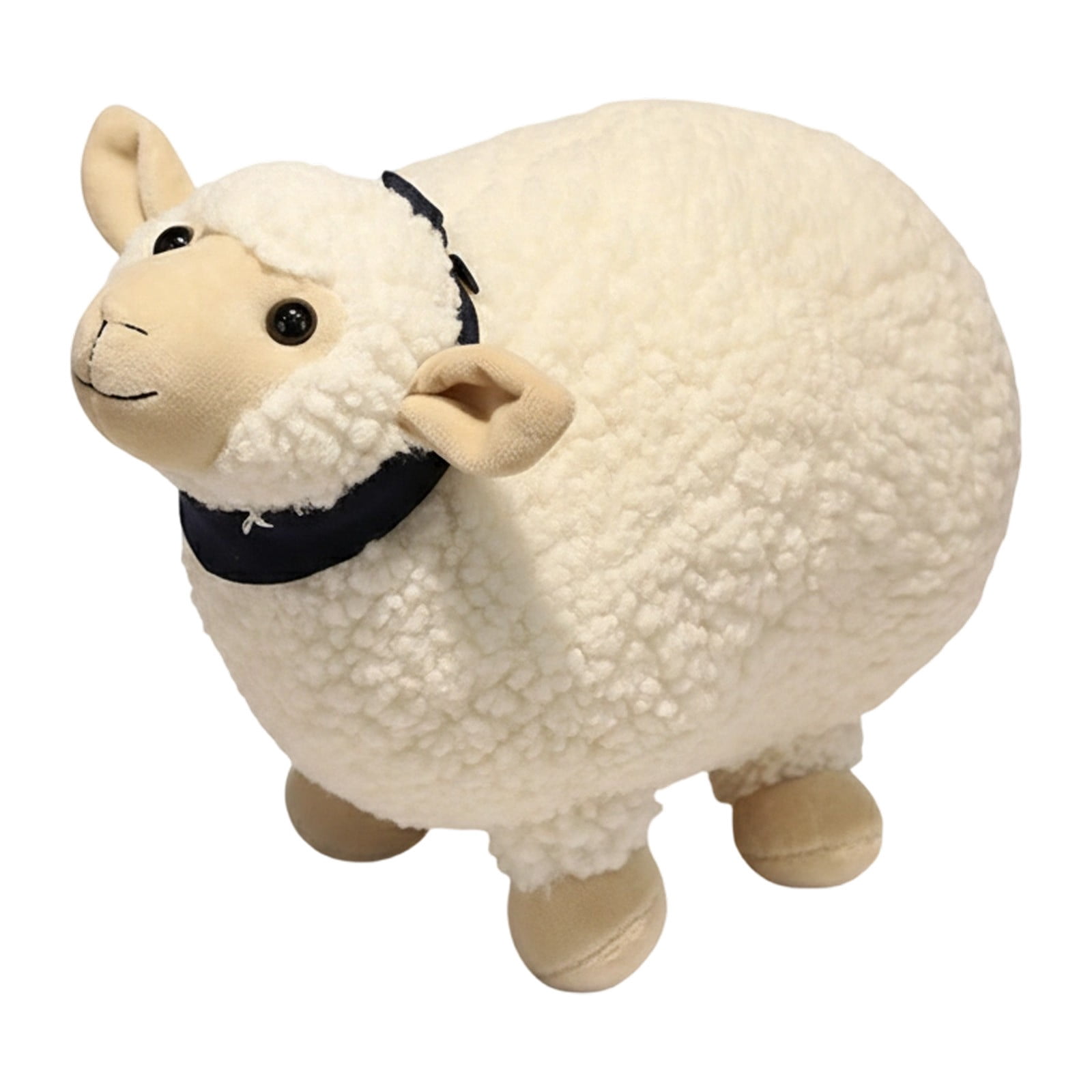 RUIG Lamb Plush Toy, Realistic Sheep Stuffed Animal Toy Characters Stuffed Filled in Limbs 3.9 Inch Soft Huggable for Kids with Stuffed Animals Easter Baptism Gift for Girls Boys