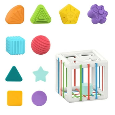 RUIG Montessori Puzzle for Baby Shape Puzzle and Colorful Shape Sorting Puzzle Pieces for Toddlers 1-3 Years and 6-12-18 Months Developmental Toys, Christmas Toy Gifts