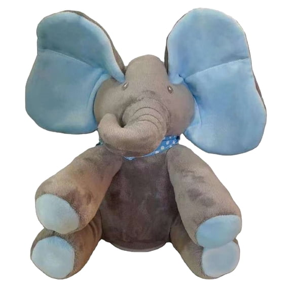 RUIG Musical Singing Elephant Stuffed Animal - Interactive Plush Toy with Lullabies for Babies 0-24 Months, Soft Nursery Comfort Toy with Machine-Washable Material