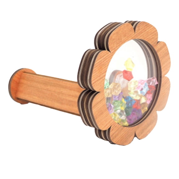 RUIG Natural DIY Kaleidoscope Kit, New Wooden Magic Rotating Kaleidoscope Making Set for Nature Lovers, Best Gift, Outdoor Classic Handmade Education Toys for Kids