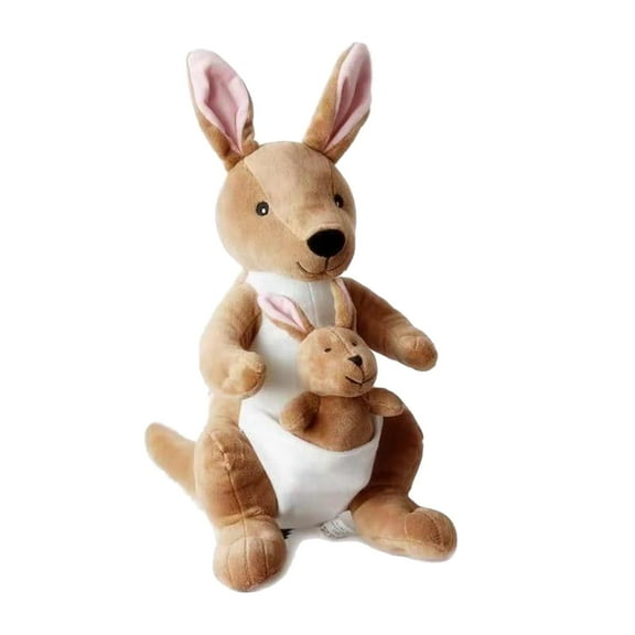 RUIG Plush Doll Stuffed Animal | Soft, Huggable Kangaroo Toy for Baby and Toddler Boys, Girls | Snuggle, Cuddle Pillow Stuffed with PP Cotton Filling | Gift for Birthdays and Holidays
