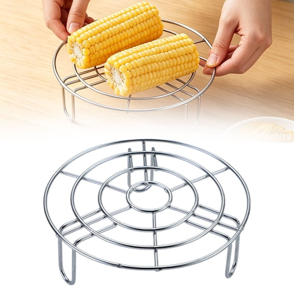 RUIG Round Steamer Rack and Cooling Rack,Stainless Steel Pot Trivet, Cooking Rack,Wire Steamer Kettle Rack Holder, Air Fryer Cooking Steamer Rack for Baking Canning Cooking Steaming