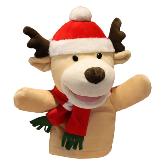 RUIG Santa Plush Hand Puppet, 11.8 inch Santa Plush Hand Puppet Interactive Plush Toy, Birthday Children'S Parent-Child Interactive Early Education Toys, Christmas, Cute Role-Playing