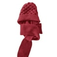 thumbnail image 1 of RUIG Scarf Hat Gloves Set Men Hat Women's Winter Hat Scarf Buckle Wind And Snow Hat Plush Knitted Hat Ear Protector Woolen Hat, 1 of 5