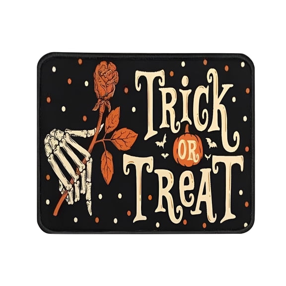 RUIG Skull Doormat Funny Halloween Skull Welcome Door Mat, Halloween Interior Decoration, Living Room Kitchen Floor Mat Home Halloween Indoor Outdoor Decoration, 2 Sizes