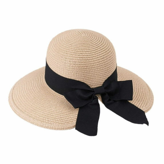 RUIG Small Floppy Hat Sun Hats Women Ladies Sunhats Summer Hat Ponytail Beach Hat Wide Brim Hat Foldable Hat