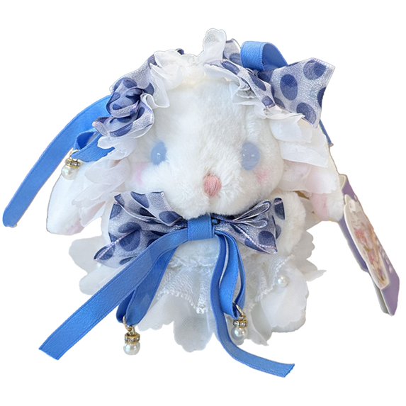 RUIG Soft and Cute Plush Rabbit,Small Flower Skirt Wearing Bow Rabbit Toys,Washable,Bunny Plush Doll Gift Happy Easter Basket Stuffers for Easter Birthday Gift(Bunny)