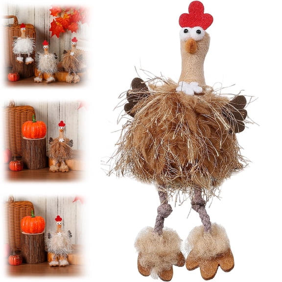 RUIG Thanksgiving Turkey Tabletop Centerpiece Decor Resin Turkey Figurines Fall Turkey Shelf Sitter Decor for Thanksgiving Table Decorations Tiered Tray Mantel Shelf Kitchen Entryway Decoration