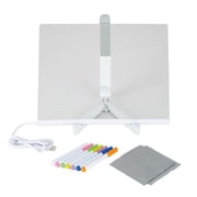 RUIG Upgrade-Led Note Board with Colors,Led Light Up Acrylic Message Board, Led Drawing Writing Board for Kids Note Illuminated Acrylic Notepad with Adjustable Stand & 7 Pens -Multiple sizes