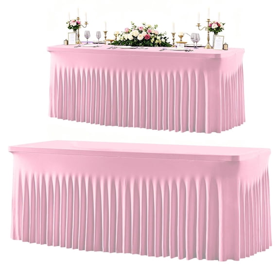 4pk Spandex Tablecloths For 6 Foot Rectangle Tables Stretch Table Cloth ...
