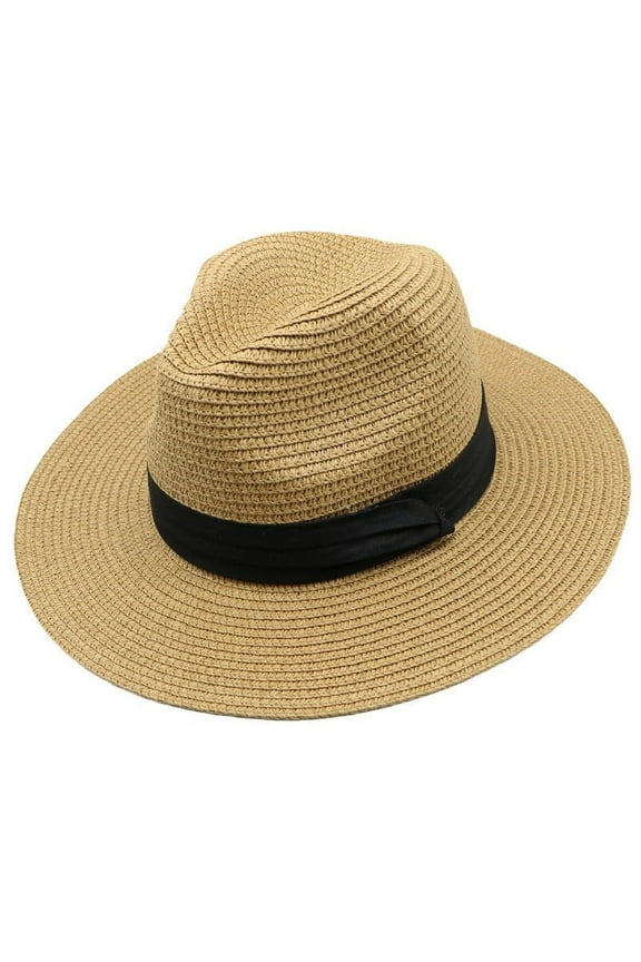 Wide Rim Hat Womens Mens Wide Brim Panama Hat Fedora Summer Beach Sun Hat UPF Hat For Women for Women Beach