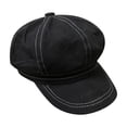 thumbnail image 1 of RUIG Women's Spring/Summer Korean Edition Versatile Simple British Vintage Bright Line Beret Outdoor Tourist Painter Hat Hat Artist Mens, 1 of 4
