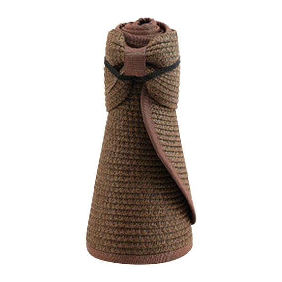 RUIG Womens Camping Hat Sun Visor Hats For Women Wide Brim Roll Up Ponytail Summer Beach Hat UPF Packable Foldable Travel