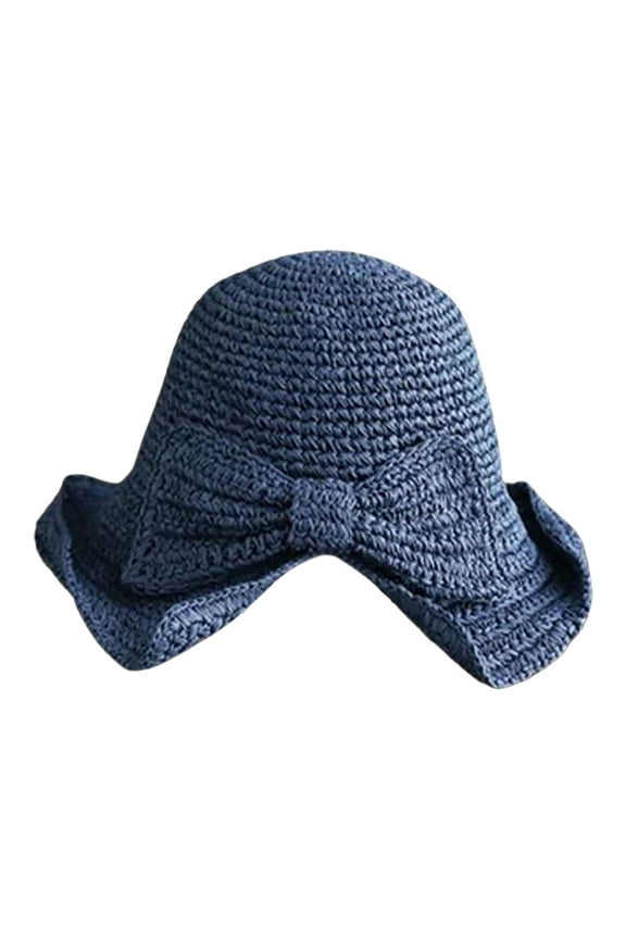 Womens Hats Summer Foldable Wide Brim Floppy Sun Hat For Women Fashion Woven Bow Sun Hat Summer Beach Hat For Women Girl