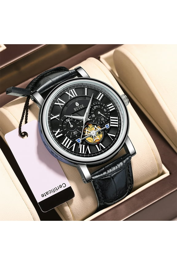 Brand Men's New Quartz Watch Belt Business Waterproof Glow Trend Multi functional Watch