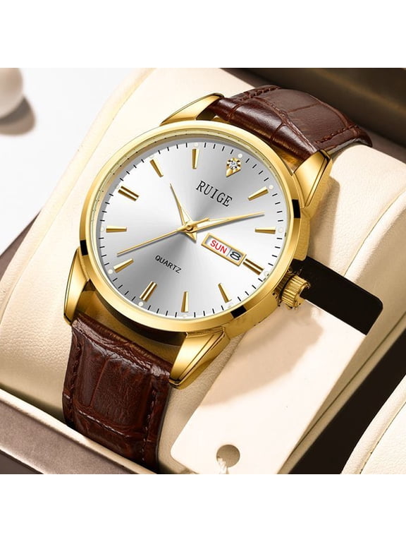 Simple Men's Watch Double Calendar Men's Casual Versatile Night Light Waterproof Watch