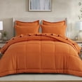 thumbnail image 1 of RUIKASI 7 Pieces Queen Comforter Set with Sheets, Orange Bed in a Bag Queen with Comforter and All Season Sheets, Pillowcases & Shams, 1 of 10