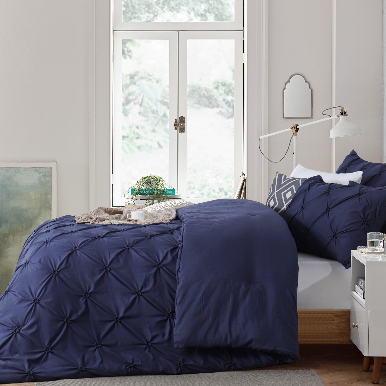 RUIKASI Blue Twin Comforter Set Soft and Fluffy Bedding 2 Pieces Set