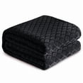 thumbnail image 1 of RUIKASI Brushed Flannel Blanket Black King, Super Soft and Cozy Blankets All Season Use, 1 of 9