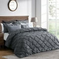 RUIKASI Dark Gray King Comforter Set Soft and Fluffy Bedding 3 Pieces