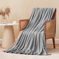 thumbnail image 1 of RUIKASI Fleece Gray Blanket Throw - Fluffy Throw Size Blanket for Sofa, Small Warm Travel Blanket Sofa, Office, 50x60 Inches, 1 of 9