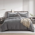 thumbnail image 1 of RUIKASI Grey Duvet Cover Queen Size - Soft Queen Duvet Cover Set, 3 Pieces Microfiber Duvet Covers, 1 Duvet Cover 90x90 Inches with Zipper Closure and 2 Pillow Shams, 1 of 6