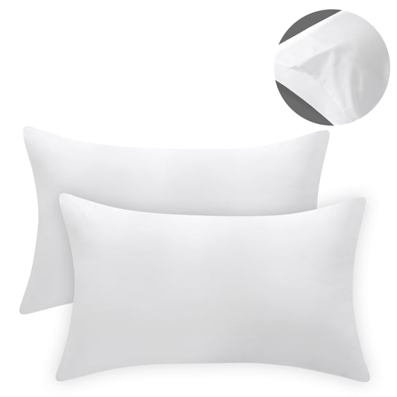 RUIKASI King Size 2 Soft White Only Pillowcases- Set of 2, Microfiber Pillow Cover 20x36 in with Envelop Closure (Only Pillow Cover)