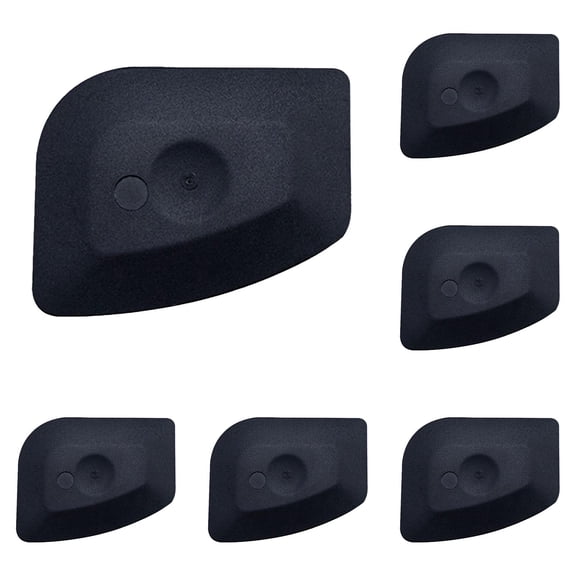 RUIKI 5Pcs Black Plastic Pan Scraper, Food Scraper Tool for Cast Iron, Pot and Pan Cleaning, Pan Scraper Tool for Cleaning Grease Burnt Food, Scraper Tool Kitchen