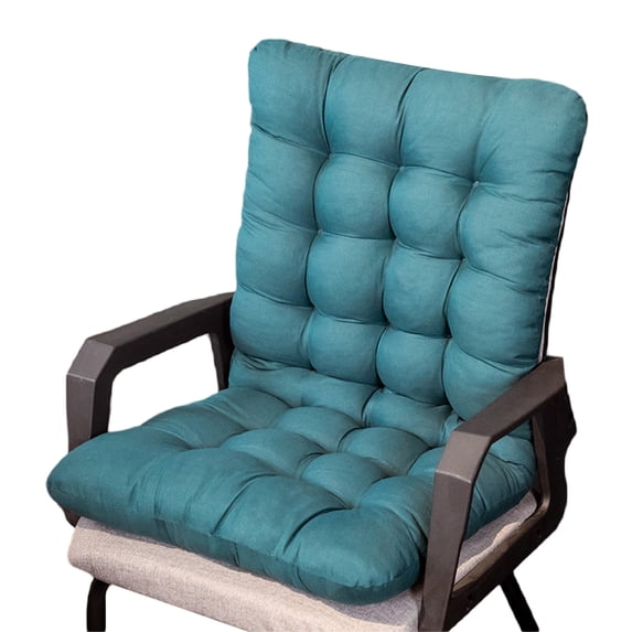RUINIXCW 13.77×27.55 Inch Small Seat Cushions for Chairs Outdoor Indoor High Back Chair Cushions Chair Pads Rocking Chair Cushion with Ties Soft Non Slip Seat Cushion (NO CHAIRS)