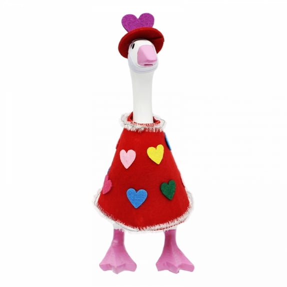RUINIXCW 7 Inch Deck Goose Outfits 10Sets Desk Duck Outfit Mini Porch Goose Outfit for Desktop Goose Figurine Decor Holiday Desk Goose Felt Clothes (No Goose)