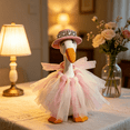thumbnail image 1 of RUINIXCW 7 Inch Desk Goose Outfits Desk Duck Outfit Mini Porch Goose Outfit for Desk Goose Figurine Summer Desktop Goose Clothes Pink Tulle Princess Dress and Hat and Hat Set (No Goose), 1 of 9