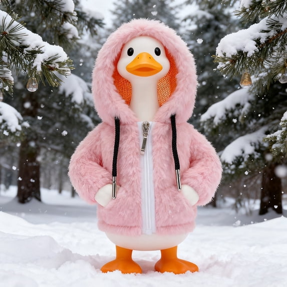 RUINIXCW 7 Inch Desk Goose Outfits Desk Duck Outfit Mini Porch Goose Outfit Funny Hooded Sweatshirt for Desktop Goose Figurine Fall Winter Desk Goose Clothes Table Centerpieces Decor (No Goose)