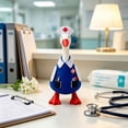 thumbnail image 1 of RUINIXCW 7 Inch Nurse Desk Goose Outfits Desktop Duck Outfit Decor Mini Porch Goose Outfit for Desk Goose Figurine Desk Goose Felt Clothes and Accessories Set (No Goose), 1 of 8