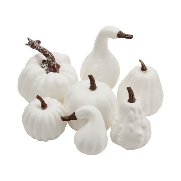 RUINIXCW 8/12/24/48Pcs Artificial Pumpkins Fall Decorations Thanksgiving Halloween Pumpkins Assorted Small Fake Pumpkins Mini Foam Pumpkins Autumn Harvest Home Decor