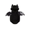 thumbnail image 1 of RUINIXCW Baby Bat Halloween Costume Wing Design Warm Plush Sleeveless Hooded Romper, 1 of 8