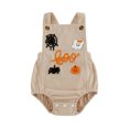 thumbnail image 1 of RUINIXCW Baby Boy Girl My First Halloween Outfit Romper Overalls Baby Summer Fall Clothes 0 3 6 12 18 Months Cute Ghost Spider Letter Embroidery Sleeveless Jumpsuit Playsuit, 1 of 9