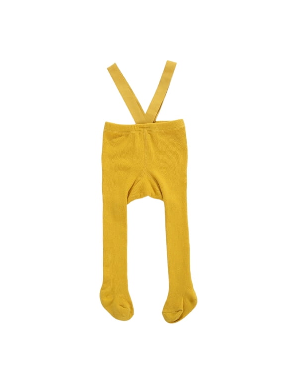 Baby Girl Boy Footed Tights Non-Slip Toddler Baby Girls Suspender Pants Baby Ribbed Knit Leggings Stockings Solid Color High Waist Pantyhose Spring Fall Winter Clothes