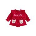thumbnail image 1 of RUINIXCW Baby Girl Christmas Romper Long Sleeve Santa Letter Embroidery Bodysuit, 1 of 8