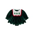 thumbnail image 1 of RUINIXCW Baby Girl Christmas Romper Long Sleeve Tree Embroidery Bodysuit Dress, 1 of 8