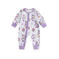 thumbnail image 1 of RUINIXCW Baby Girls Halloween Zipper Romper Witch Duck Print Fall Jumpsuits, 1 of 8