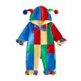thumbnail image 1 of RUINIXCW Baby Halloween Clown Costume Newborn Infant Boy Girl Halloween Cosplay Outfit Fall Winter Warm Romper Long Sleeve Zipper Hooded Jumpsuit, 1 of 10