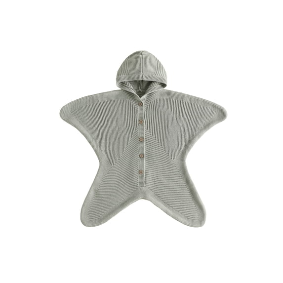 RUINIXCW Baby Knitted Sleep Sack Starfish Shape Hooded Front Button Swaddle Blanket