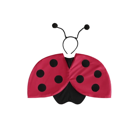 RUINIXCW Baby Ladybug Costumes Fancy Ladybug Wings Cape with Headband Set