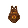 thumbnail image 1 of RUINIXCW Baby Thanksgiving Romper Letter Turkey Embroidered Sleeveless Overalls, 1 of 8
