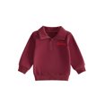 thumbnail image 1 of RUINIXCW Boy Christmas Sweatshirt Letter Embroidery Long Sleeve Lapel Pullover, 1 of 9