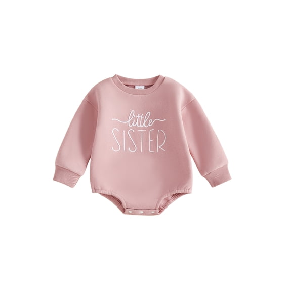 RUINIXCW Brother Sister Matching Outfits Baby Infant Long Sleeve Fleece Lined Romper