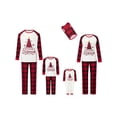 thumbnail image 1 of RUINIXCW Christmas Family Matching Pajamas Set Print Long Sleeve Tops Plaid Pants, 1 of 6