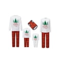 thumbnail image 1 of RUINIXCW Christmas Family Pajamas Matching Set Tree Print T-shirt with Plaid Pants, 1 of 6
