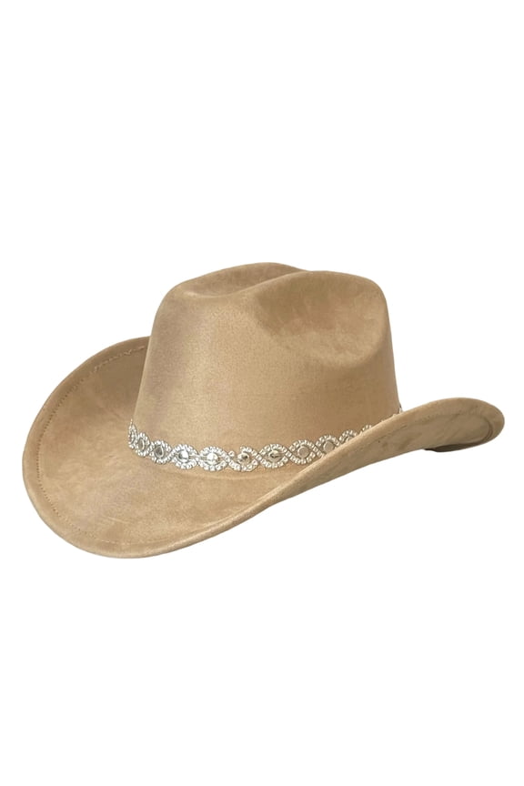 Cowboy Cowgirl Hat For Women Men Western Hats Rhinestone Cowboy Hat Wide Brim Cow Girl Rodeo Hat Felt Jazz Cap For Rodeo Party