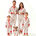 thumbnail image 1 of RUINIXCW Family Christmas Pajamas Matching Set Xmas Outfit Holiday Jammies for Adult Toddler Baby Button Long Sleeve Santa Tree Tops Pants Sleepwear, 1 of 9